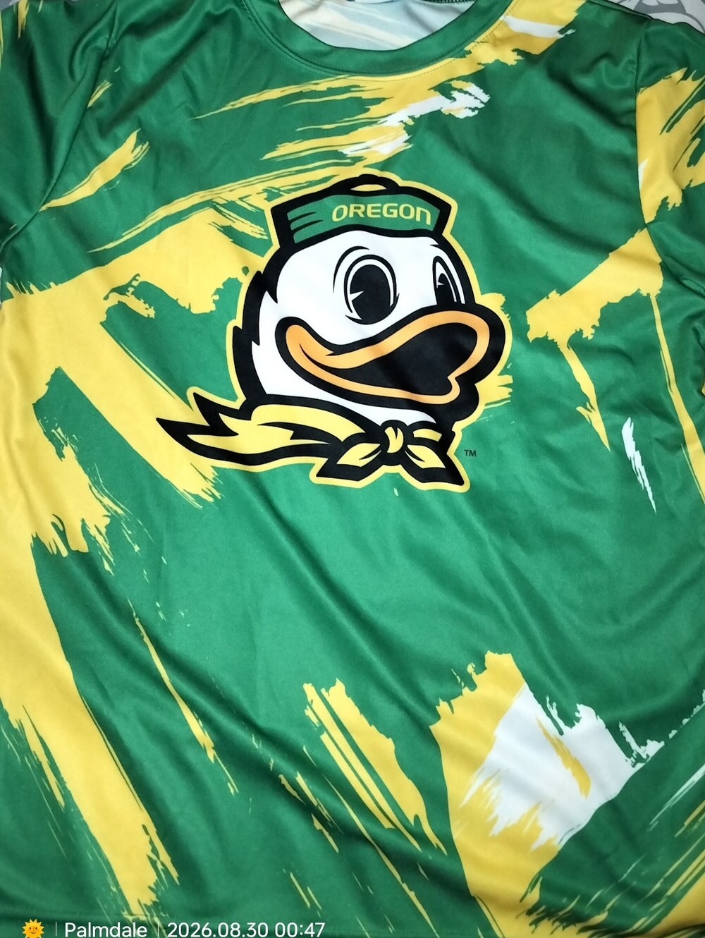 Ducks Green & Yellow Young Mens Swim Shirt